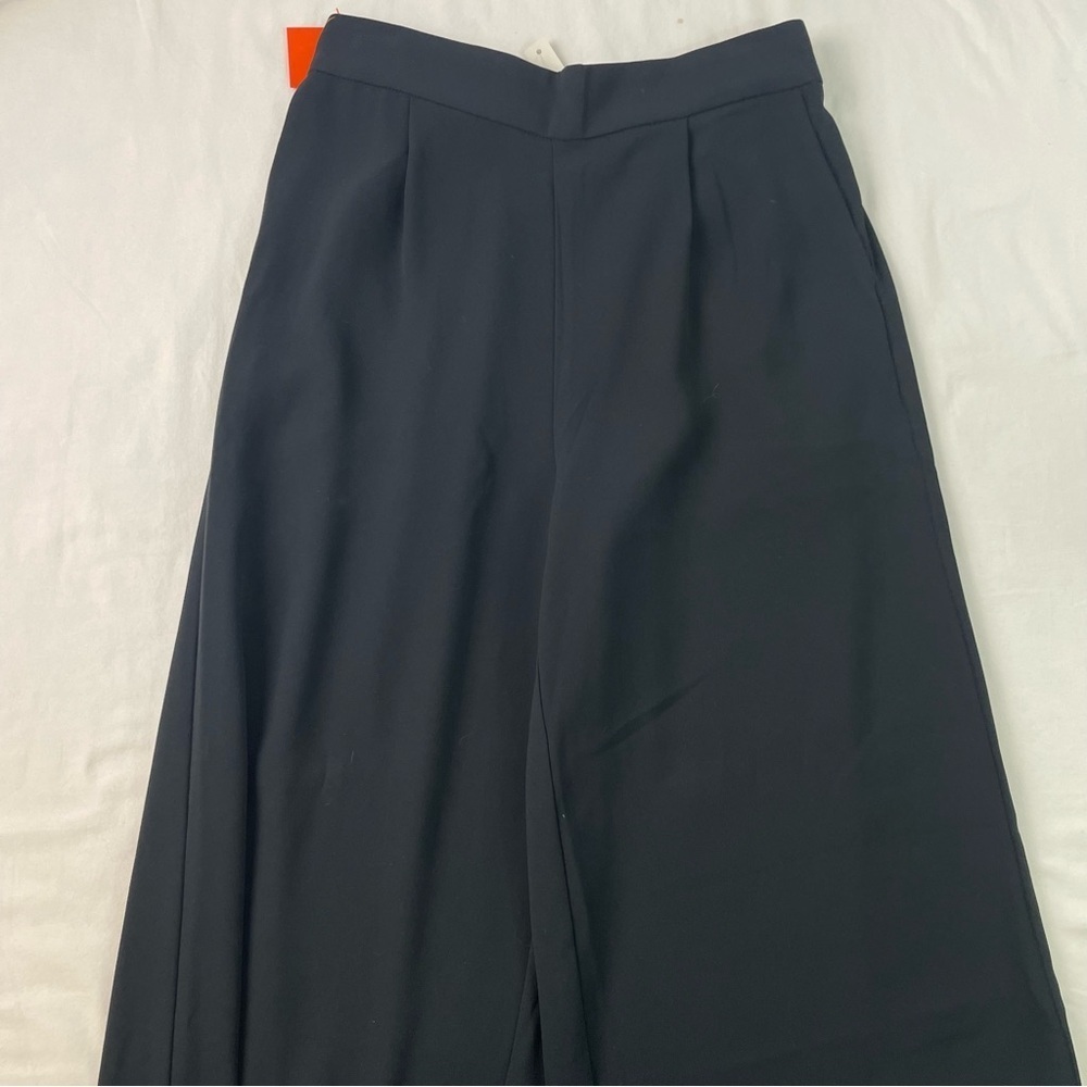 Madewell Black Elastic Waist High Rise Ankle Wide Leg Pants Size Small NWT